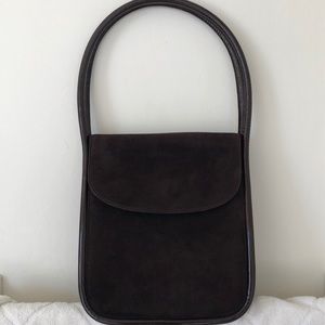 Stuart Weitzman Brown Suede/Patent Leather Bag